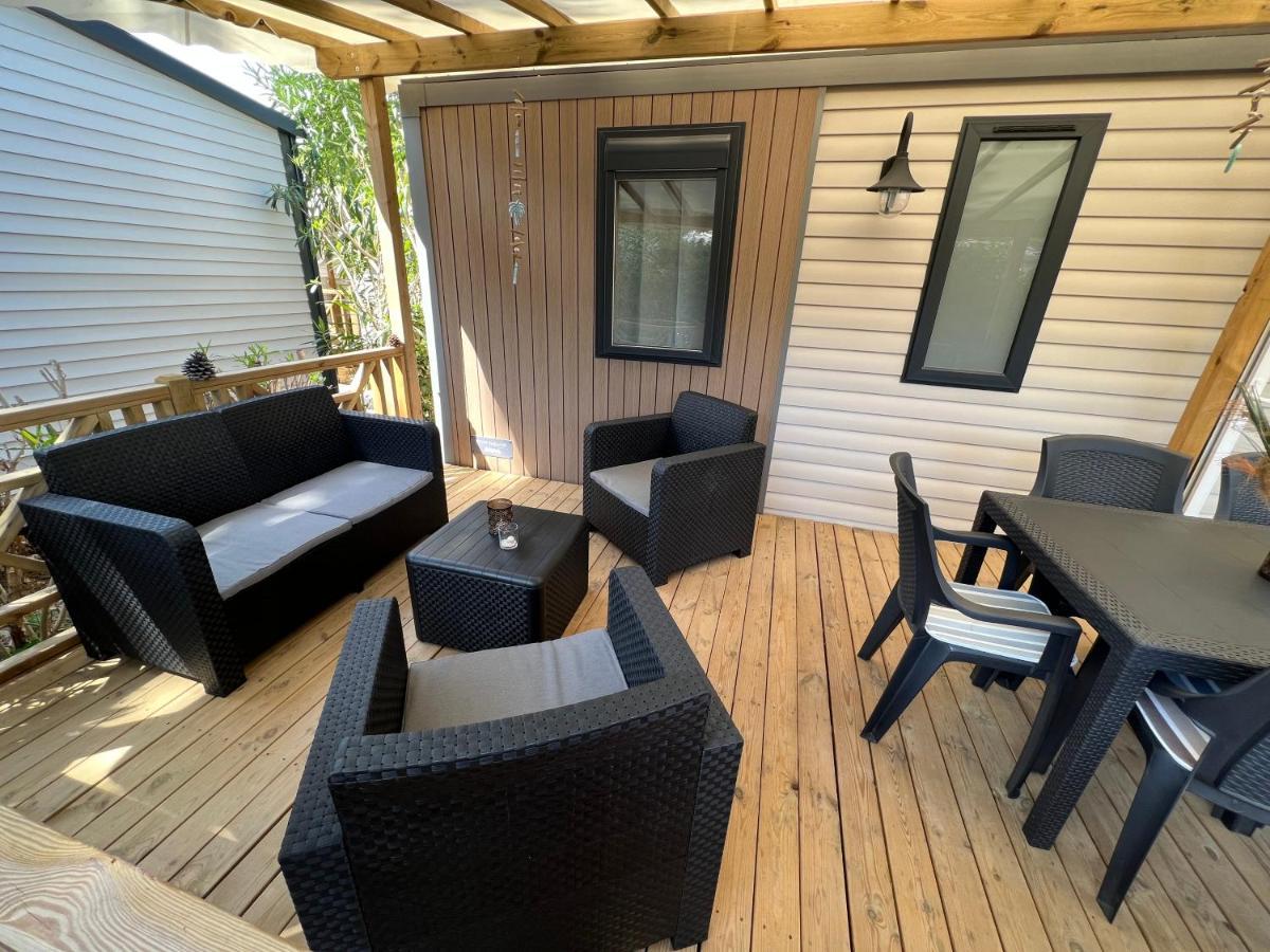 Camping Del Mar 10, Mobil Home Petit Paradis, 6 Personnes, Bord De Mer, Camping Del Mar Village Аржеле-сюр-Мер Екстер'єр фото